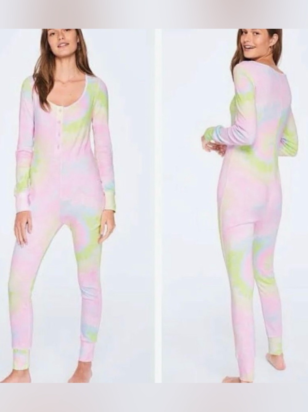 PINK Victoria's Secret Pastel Tie-Dye Sleep Onsie